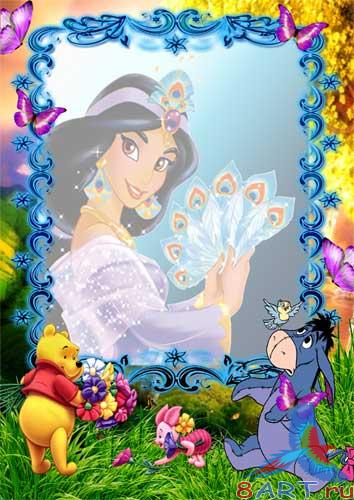 Детская рамка начиная с Винни "Лето - сказочная пора". Детская рамка из Винни "Лето - сказочная пора".