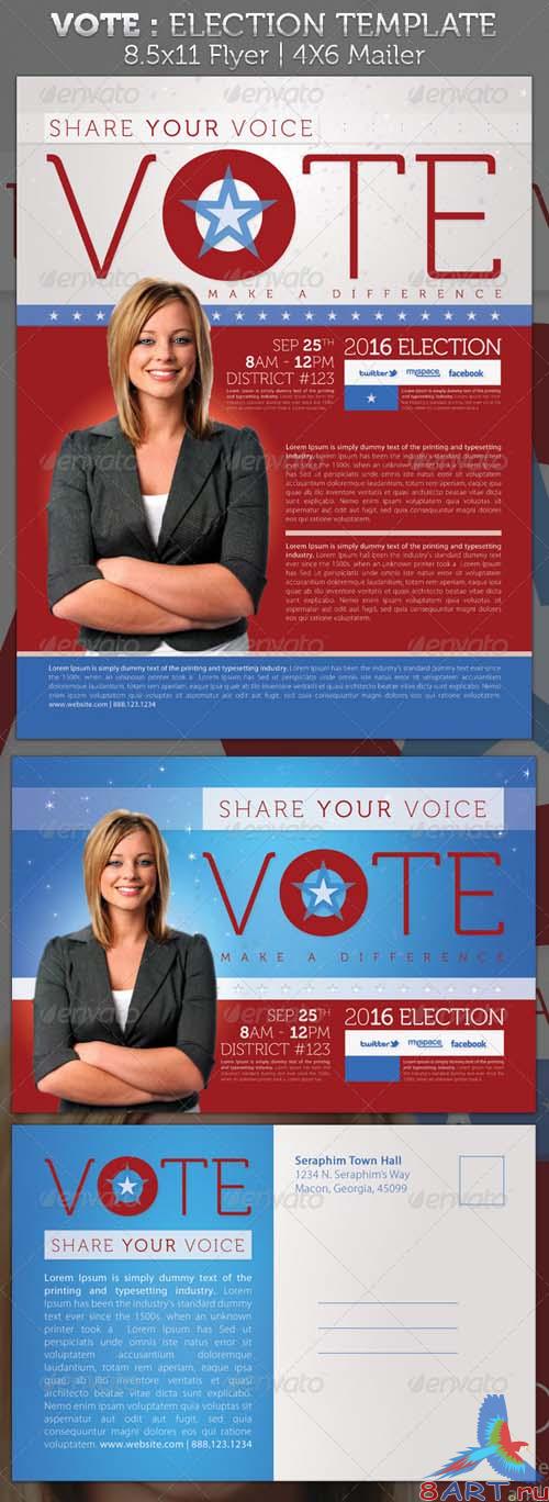 GraphicRiver Vote - Election Full Page and Mailer Template