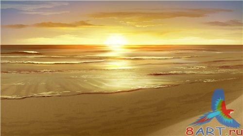 PSD - Sunset by the sea