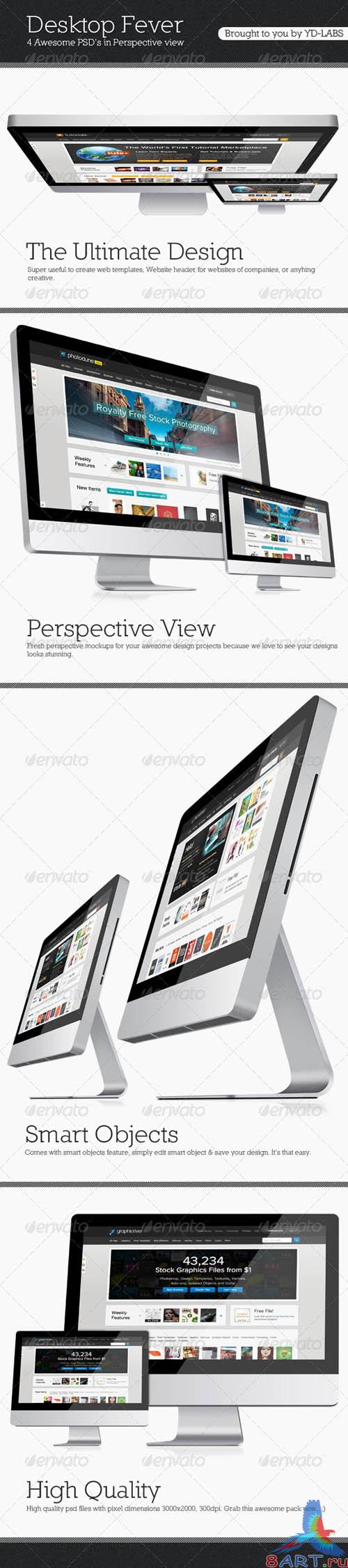 GraphicRiver Desktop Fever Mockup Pack - REUPLOAD