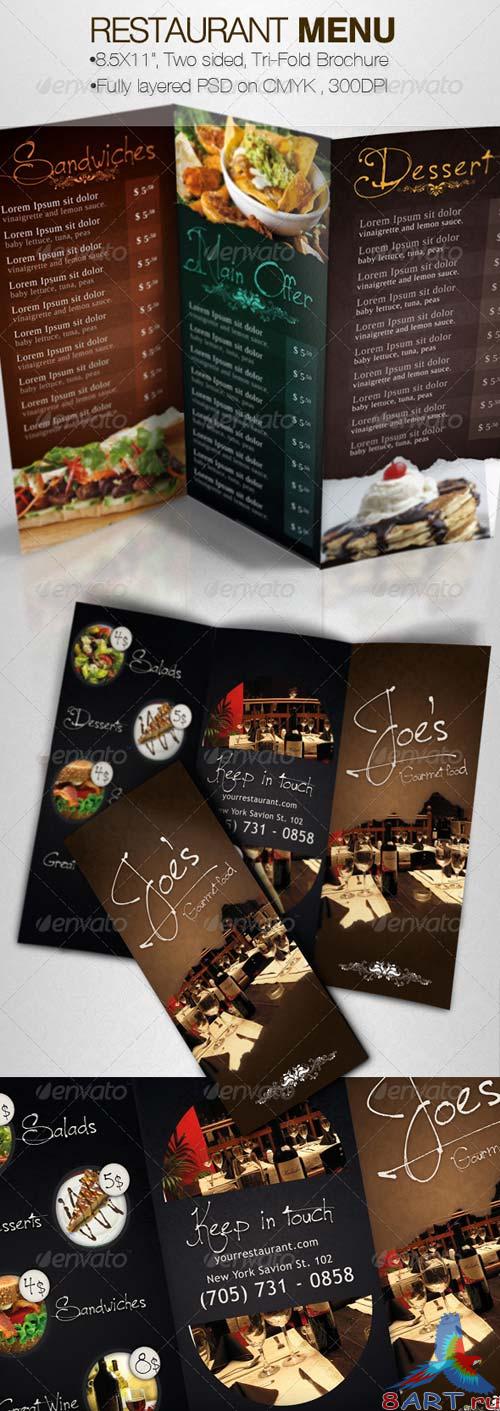 GraphicRiver Tasty Restaurant Menu Tri-Fold Brochure GraphicRiver Tasty Restaurant Menu Tri-Fold Brochure