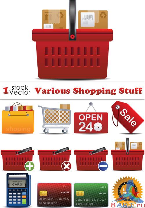 Various Shopping Stuff Vector