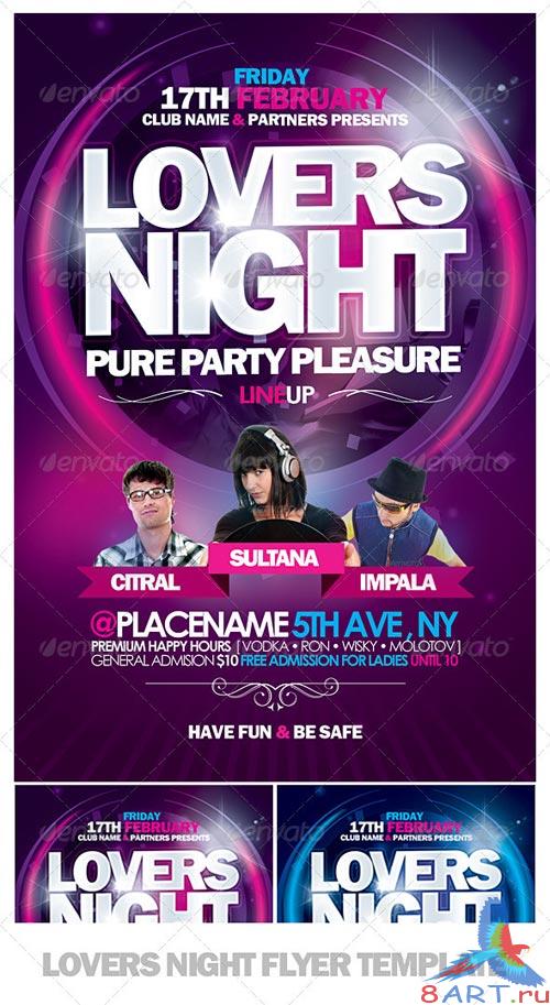 GraphicRiver Lovers Night Flyer Template