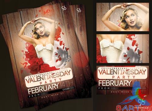 PSD Source - Valentines Day Flyer