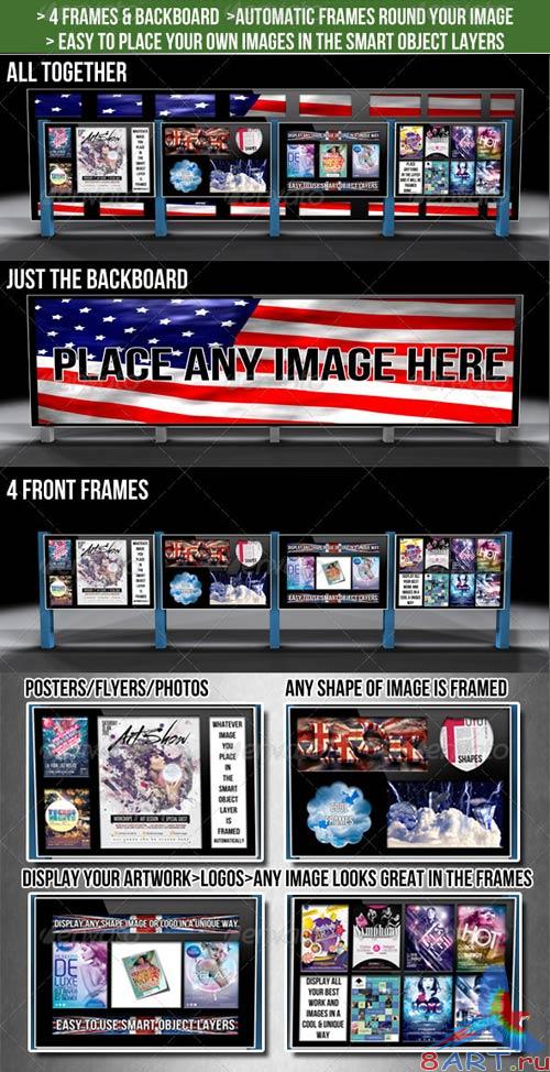GraphicRiver 4 Frames & Billboard Mockup
