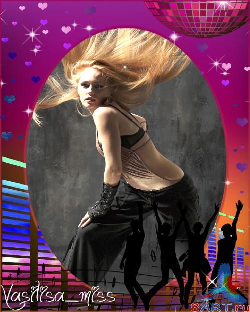 Стильная рамочка в интересах фотошопа - в течение стиле диско Стильная рамочка в интересах фотошопа - на стиле диско