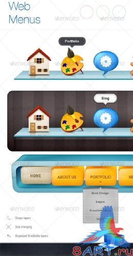 GraphicRiver - New Web Menu - Retail