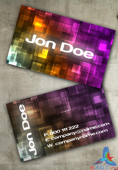 Bokeh Business Card PSD Template
