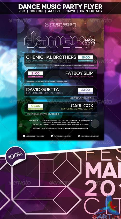 GraphicRiver Dance Music Party Flyer GraphicRiver Dance Music Party Flyer