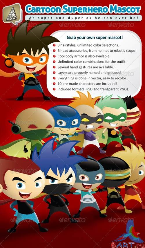GraphicRiver Cartoon Superhero Mascot Creator