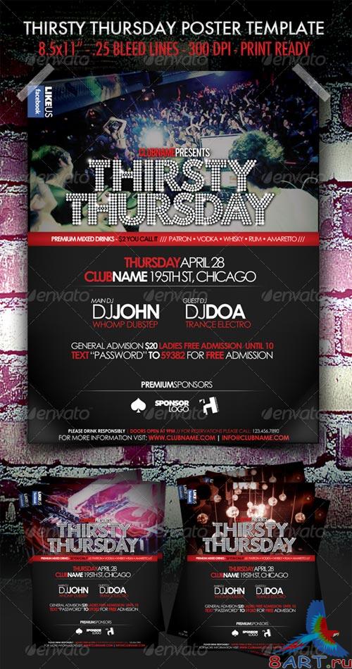 GraphicRiver Thirsty Thursday Club Poster/Flyer Template