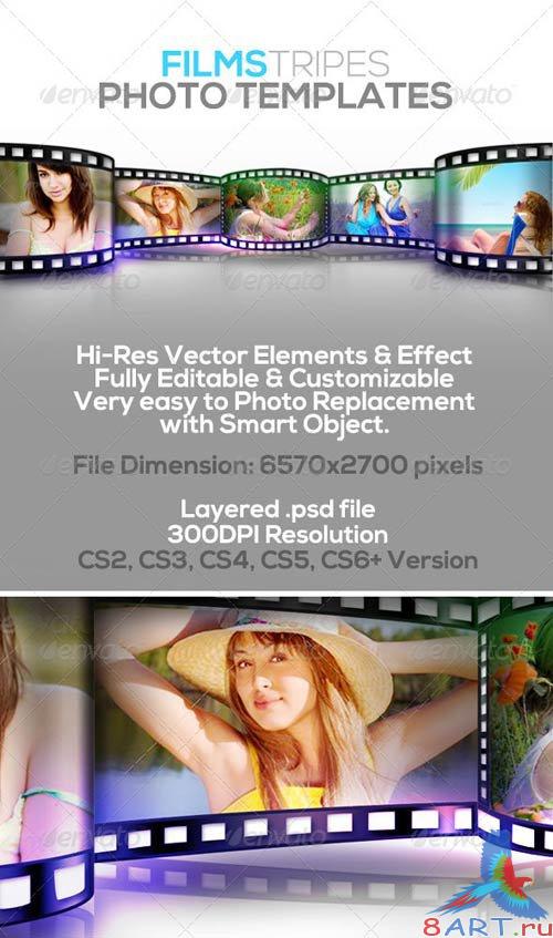 GraphicRiver Film Stripes Photo Templates GraphicRiver Film Stripes Photo Templates