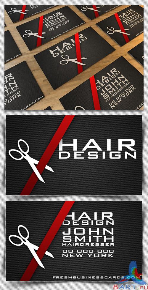 Business Card Template for Hairdresser