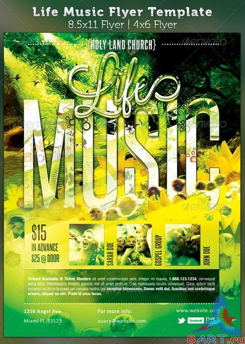 GraphicRiver Life Music Gospel Flyer Template