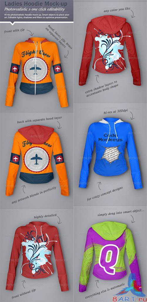 GraphicRiver Hoodie Mock-Up - Ladies Version