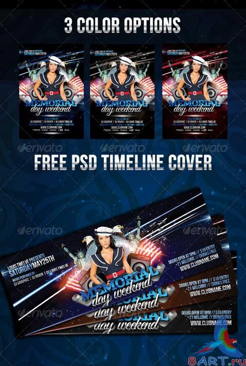 GraphicRiver Memorial Day Weekend Flyer + Facebook Cover GraphicRiver Memorial Day Weekend Flyer + Facebook Cover