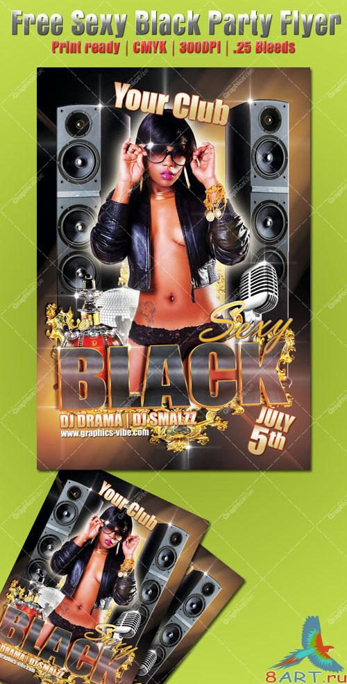 Sexy Black Party Flyer/Poster PSD Template