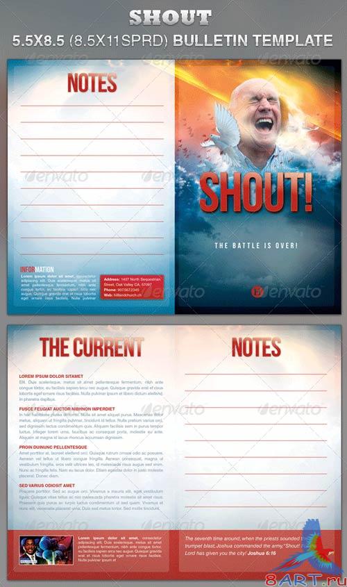 GraphicRiver Shout Church Bulletin Template GraphicRiver Shout Church Bulletin Template