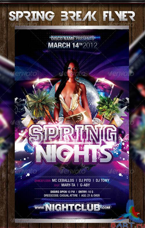 GraphicRiver Spring Night Party Flyer