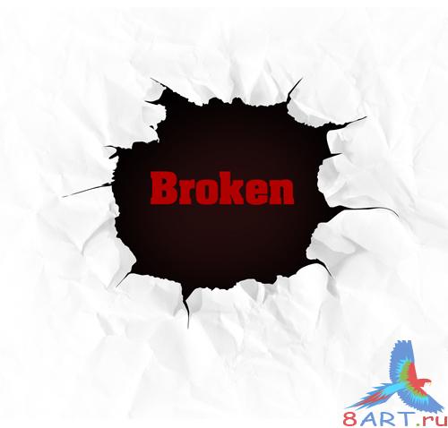 Free PSD Broken Page