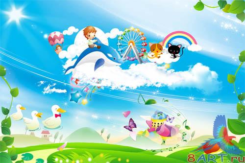 PSD - Cartoon Style Meadows