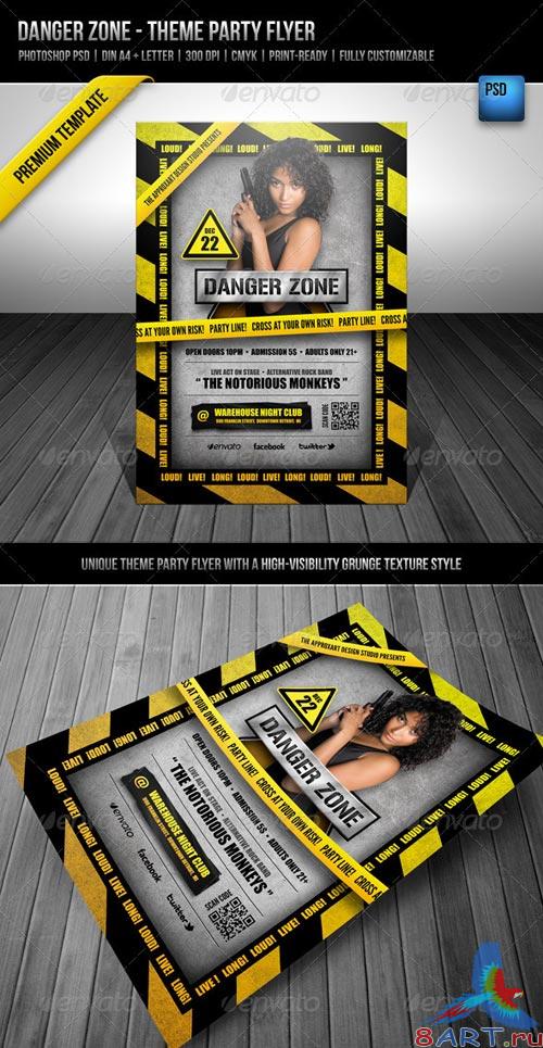 GraphicRiver Danger Zone - Theme Party Flyer