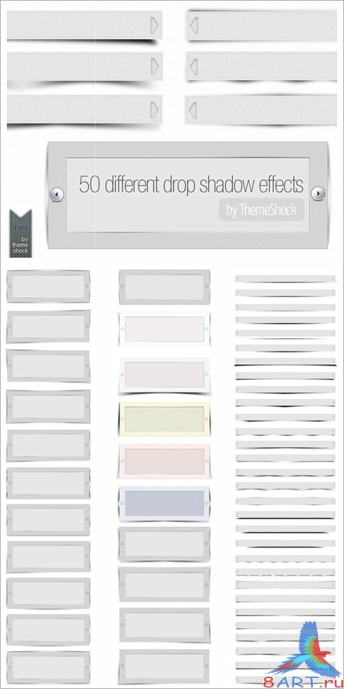 50 different drop shadow effects