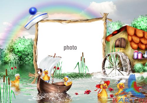 PSD frame - Funny ducklings