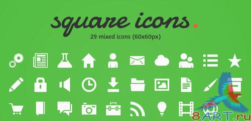 PSD Template - Square Icons 2.0