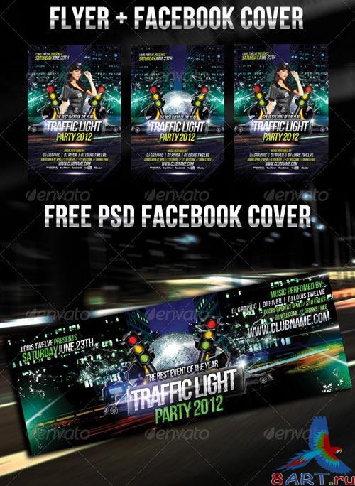 GraphicRiver Traffic Light Party Flyer + Facebook Timeline
