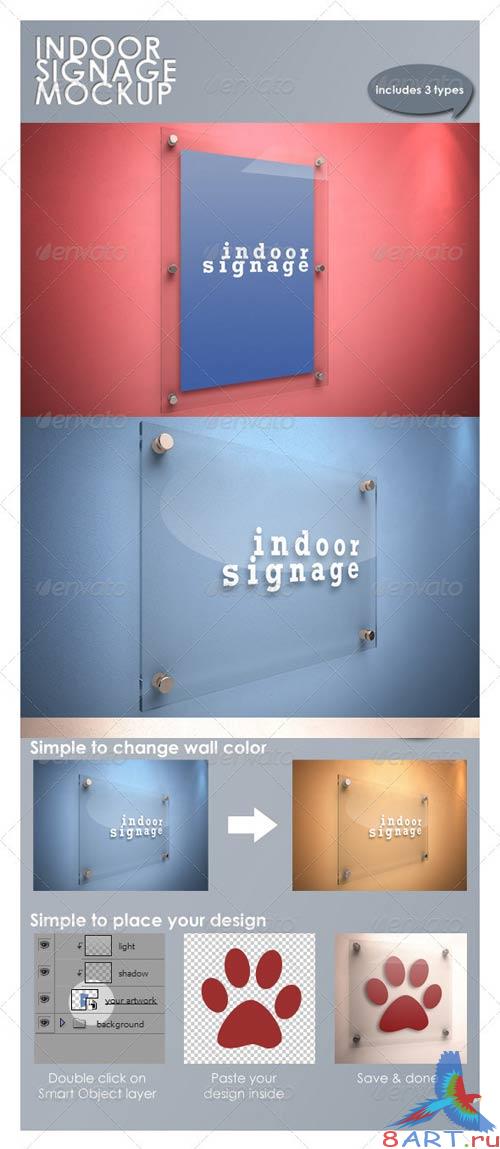 GraphicRiver Indoor Signage Mockup