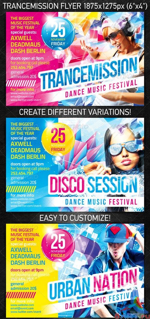 GraphicRiver Trancemission Party Flyer GraphicRiver Trancemission Party Flyer