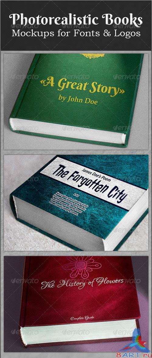 GraphicRiver Photorealistic Books Mockups for Fonts & Logos GraphicRiver Photorealistic Books Mockups for Fonts & Logos