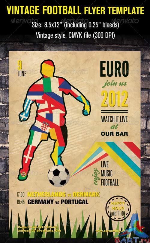 GraphicRiver Vintage Football Flyer Template