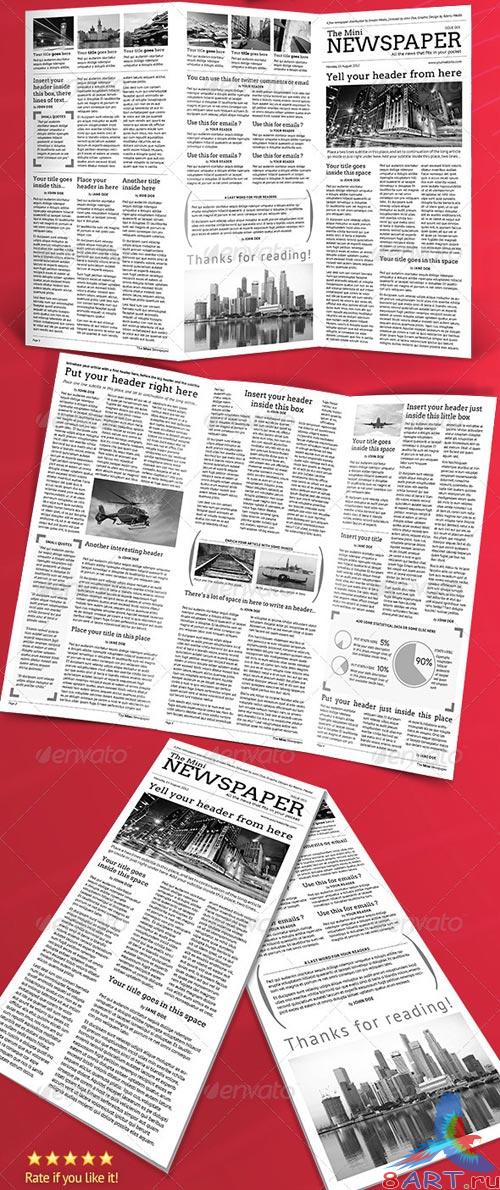 GraphicRiver Mini Newspaper Trifold Template! GraphicRiver Mini Newspaper Trifold Template!
