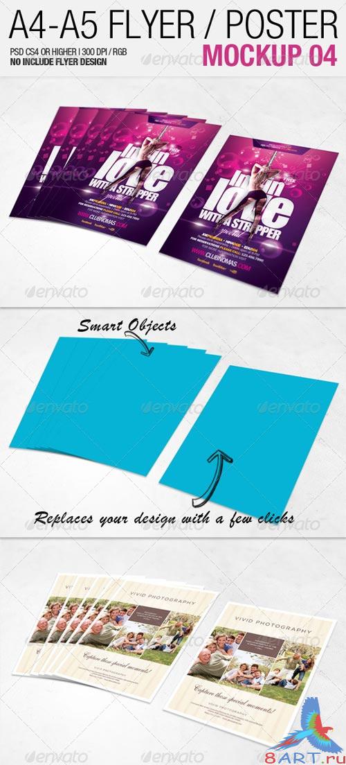 GraphicRiver A4 - A5 Flyer Mockup 04 GraphicRiver A4 - A5 Flyer Mockup 04