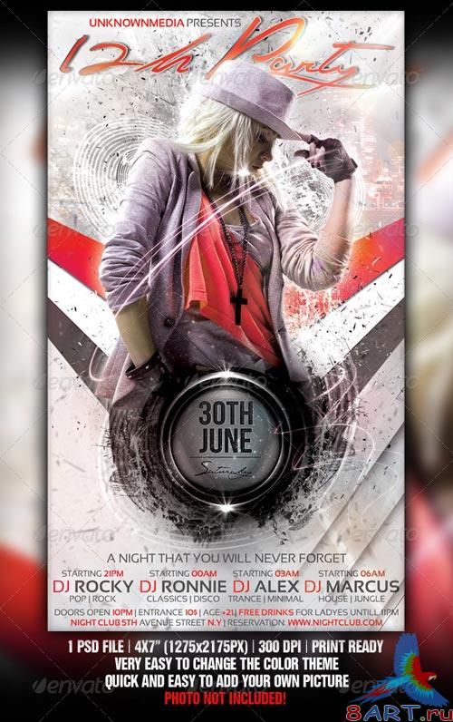 GraphicRiver 12h Party Flyer Template Design GraphicRiver 12h Party Flyer Template Design