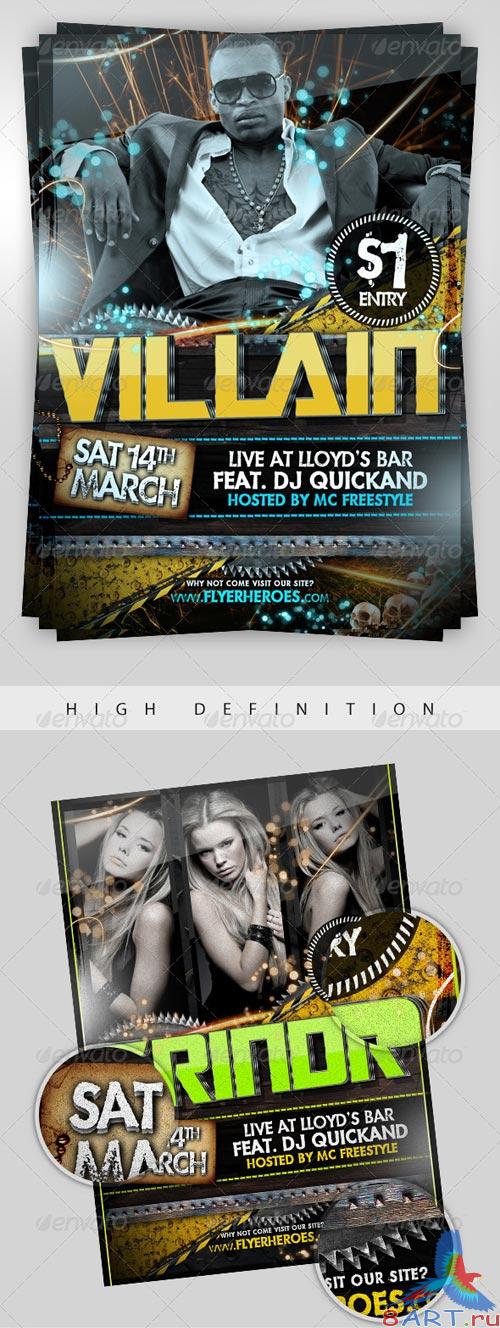 GraphicRiver Grindr - PSD Party Flyer Template