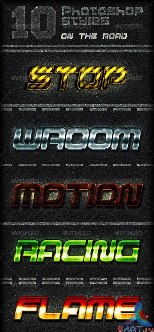 GraphicRiver 10 Photoshop Layer Styles - On The Road GraphicRiver 10 Photoshop Layer Styles - On The Road