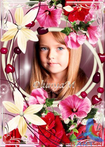 Рамка в пользу кого фото - начиная с цветами также сердечками Рамка в пользу кого фото - начиная с цветами также сердечками