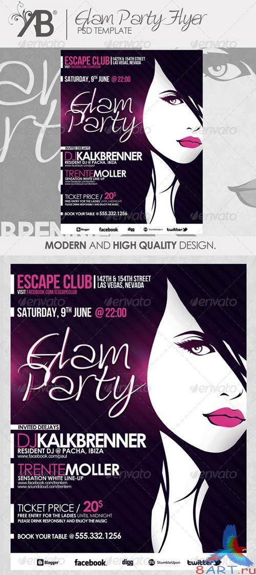 GraphicRiver Glam Party PSD Template