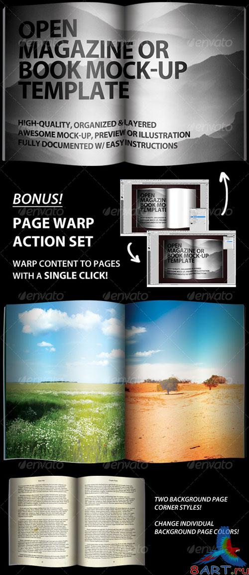 Open book &amp; magazine template