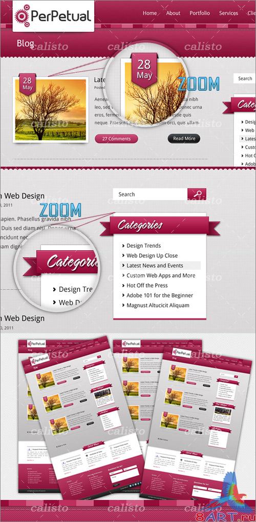 Blog Page PSD Design