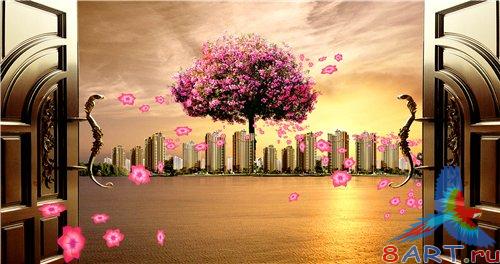 PSD - Sakura in town