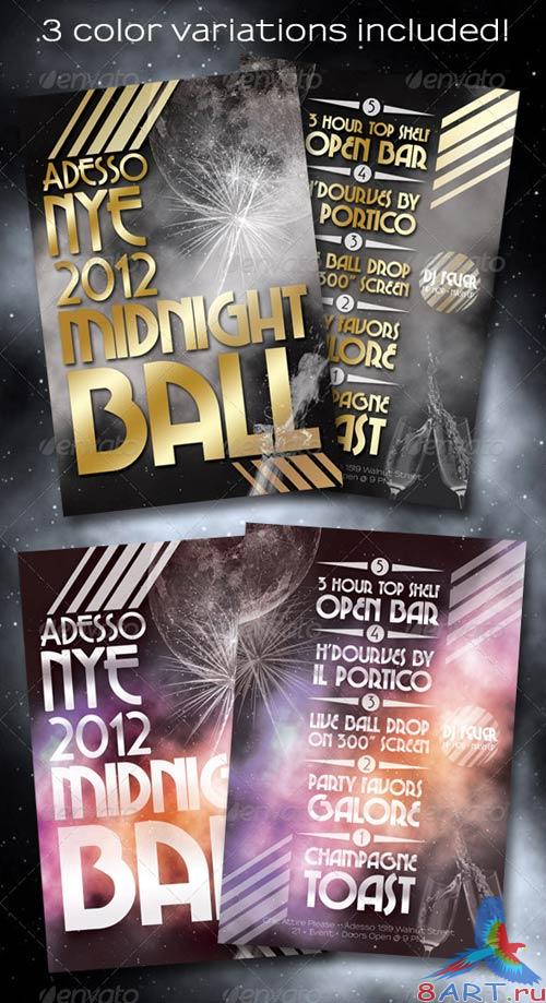 GraphicRiver Midnight Ball New Years Eve Flyer GraphicRiver Midnight Ball New Years Eve Flyer