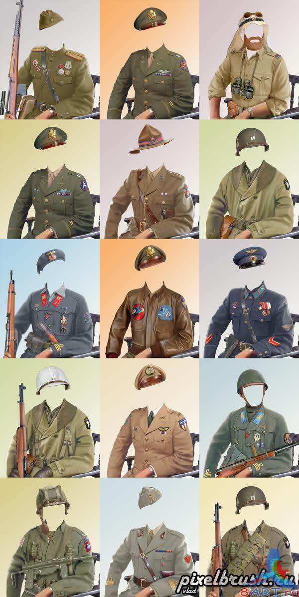 WWII Military Uniform (Part 2) - ������� �������� ������ ������� ����� (������� � ������ ���� ����������� � ������� ������� Photoshop)