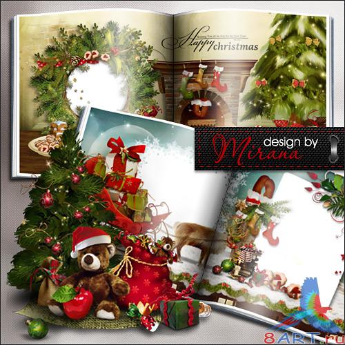 Шаблон зимней фотокниги - Merry Christmas Шаблон зимней фотокниги - Merry Christmas
