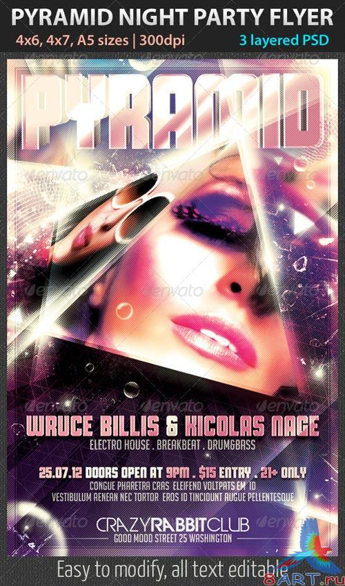 GraphicRiver Pyramid Night Party Flyer