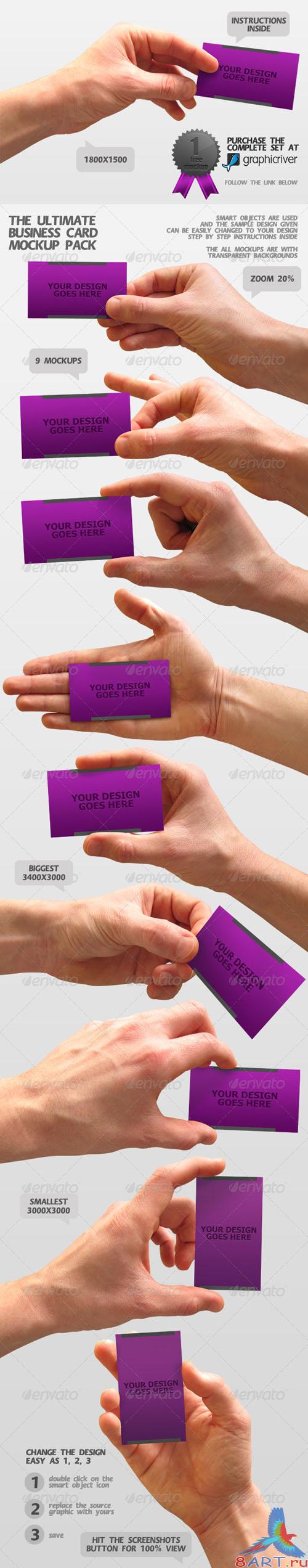 The Ultimate BCard Mocup Pack PSD Template