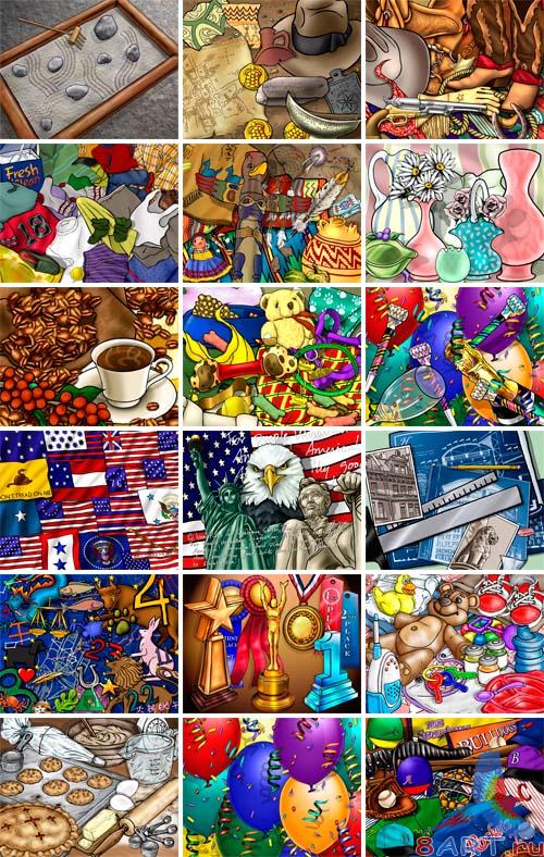 PSD Source - Life in illustrations PSD Source - Life in illustrations